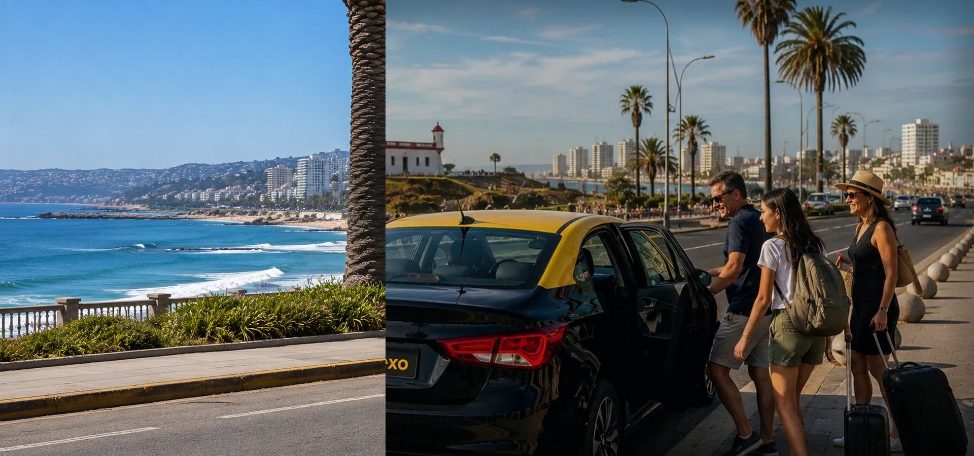TaxiNexo transfer context in La Serena and Coquimbo for Hotel de la Bahía · Enjoy Coquimbo